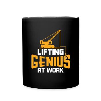 Génie du levage au travail - Drôle de conducteur de grue - Mug uni - noir - Devant