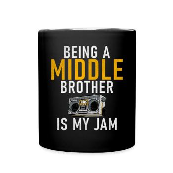 Cadeaux du frère du milieu - Mug uni - noir - Devant