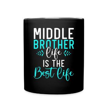 Cadeaux du frère du milieu - Mug uni - noir - Devant