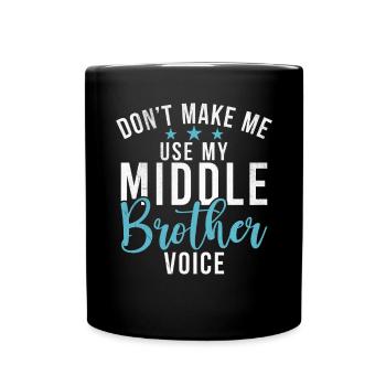 Cadeaux du frère du milieu - Mug uni - noir - Devant