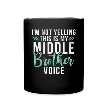 Cadeaux du frère du milieu - Mug uni - noir - Devant