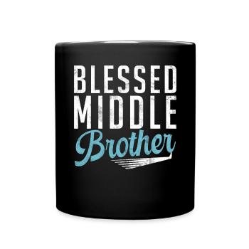 Cadeaux du frère du milieu - Mug uni - noir - Devant