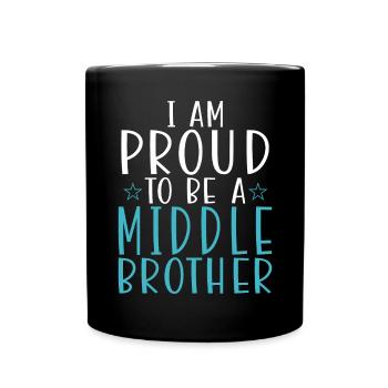 Cadeaux du frère du milieu - Mug uni - noir - Devant