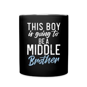 Cadeaux du frère du milieu - Mug uni - noir - Devant