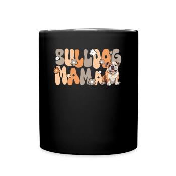 Bouledogue anglais Groovy Maman bouledogue anglais - Mug uni - noir - Devant