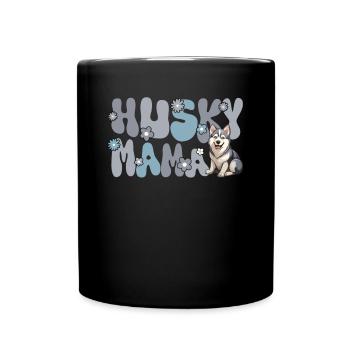 Husky sibérien Groovy Husky maman - Mug uni - noir - Devant