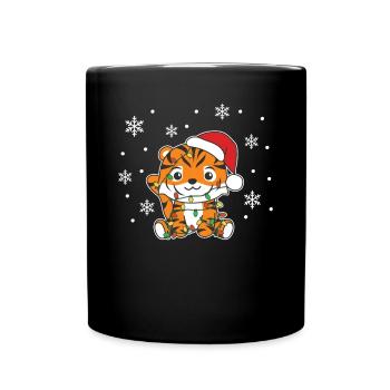 Tigre Noël Animaux D’hiver Tigre - Mug uni - noir - Devant