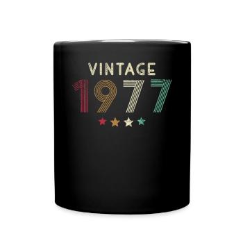 Vintage 1977 année de naissance rétro cadeau d’anniversaire - Mug uni - noir - Devant