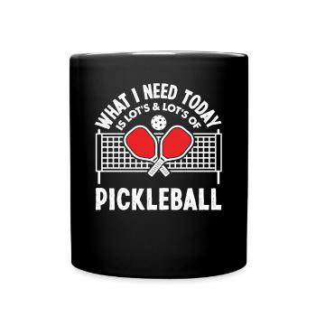 Lustiges Pickleball Geschenk - Tasse einfarbig - Schwarz - Vorne
