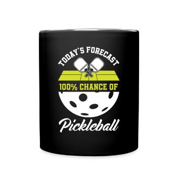 Lustiges Pickleball Geschenk - Tasse einfarbig - Schwarz - Vorne