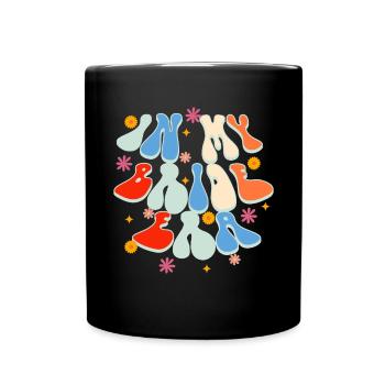 Groovy Bride Bachelorette Bridal Shower - Full Colour Mug - black - Front