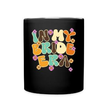 Groovy Bride Bachelorette Bridal Shower - Full Colour Mug - black - Front
