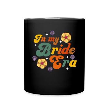 Groovy Bride Bachelorette Bridal Shower - Full Colour Mug - black - Front