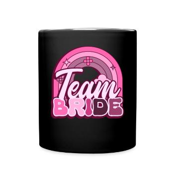 Groovy Bride Bachelorette Bridal Shower - Full Colour Mug - black - Front