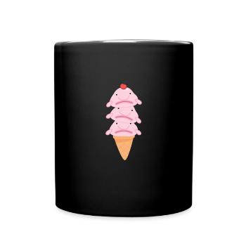 Crème glacée Crème glacée Crème glacée Cadeau d’été - Mug uni - noir - Devant