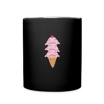 Eiscreme - Tasse einfarbig - Schwarz - Vorne