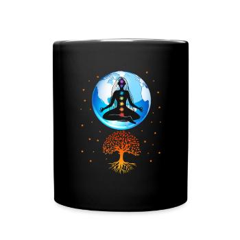 Méditation méditer Zen Yoga cadeau - Mug uni - noir - Devant