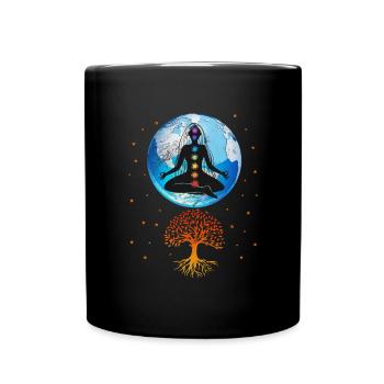 Meditation - Tasse einfarbig - Schwarz - Vorne