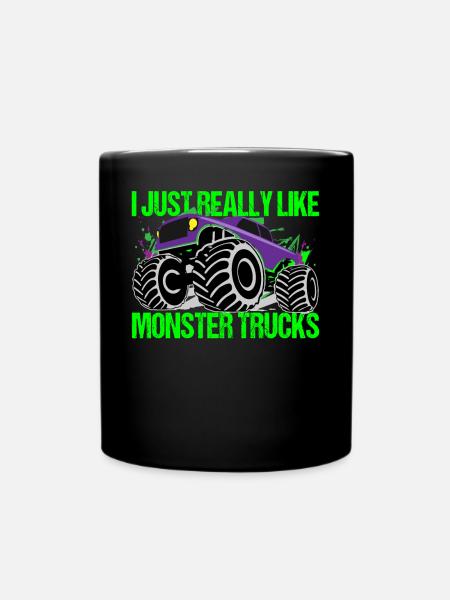 Monstertruck Farbexplosion Dynamik - Tasse einfarbig - Schwarz