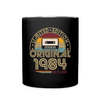 40. Geburtstag Jahrgang 1984 Original 1984 - Tasse einfarbig - Schwarz - Vorne