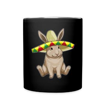 Bunny Sombrero - Full Colour Mug - black - Front