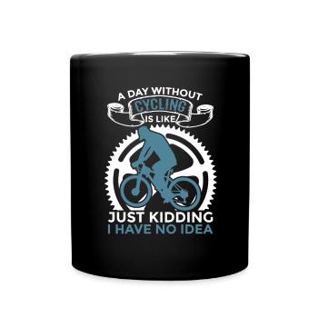 Motivation à vélo - Mug uni - noir - Devant
