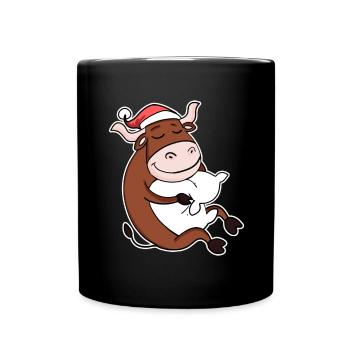 Boeuf Mignon Fatigué Noël - Mug uni - noir - Devant