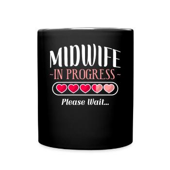 Nurse Midwife Birth Worker Student - Full Colour Mug - black - Front