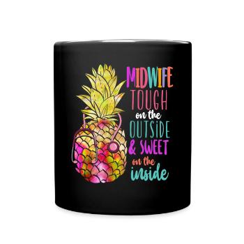Nurse Midwife Birth Worker - Full Colour Mug - black - Front
