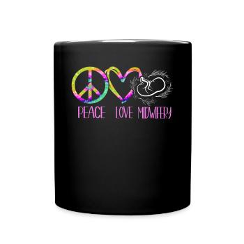 Nurse Midwife Birth Worker Tie Dye - Tasse einfarbig - Schwarz - Vorne