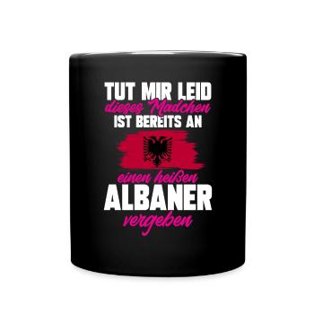 Albanische Flagge Albanischer Adler Shqiponja - Tasse einfarbig - Schwarz - Vorne
