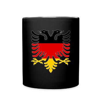 Albanische Flagge Albanischer Adler Shqiponja - Tasse einfarbig - Schwarz - Vorne