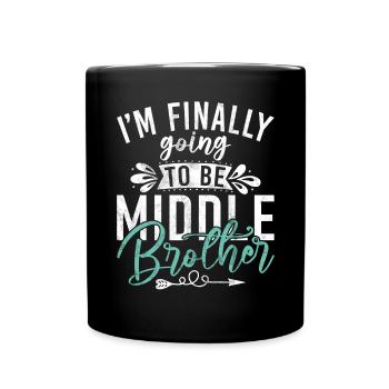 Cadeaux du frère du milieu - Mug uni - noir - Devant