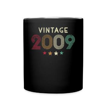 Vintage 2009 année de naissance rétro cadeau d’anniversaire - Mug uni - noir - Devant