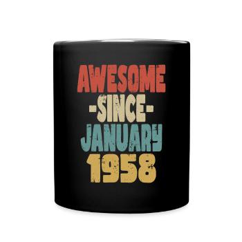 Génial janvier 1950 - Mug uni - noir - Devant