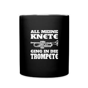 Teure Trompete Knete Klassik Klassik Musiker Jazz - Tasse einfarbig - Schwarz - Vorne
