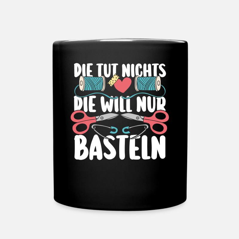 Bastler Bastelunterricht Basteln - Tasse einfarbig - Schwarz