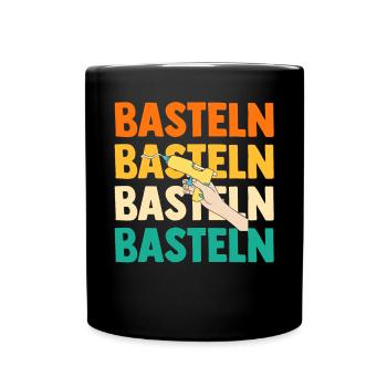 Bastler Bastelunterricht Basteln - Tasse einfarbig - Schwarz - Vorne