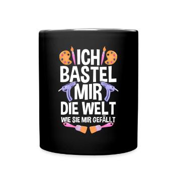 Bastler Bastelunterricht Basteln - Tasse einfarbig - Schwarz - Vorne