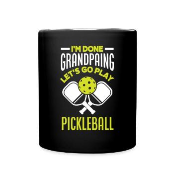 Lustiges Pickleball Geschenk - Tasse einfarbig - Schwarz - Vorne