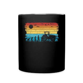Agricultural Machinery Mechanic Evolution - Full Colour Mug - black - Front