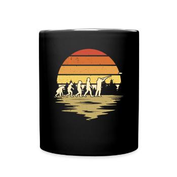 Clay Pigeon Shooting Evolution - Full Colour Mug - black - Front