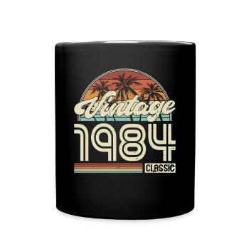 40e anniversaire Millésime 1984 Classique 1984 - Mug uni - noir - Devant