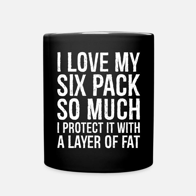 I love my six pack so much funny shirt - Full Colour Mug - black