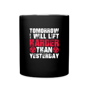 Bodybuilder Body Building Fitness Gym Gift - Full Colour Mug - black - Front