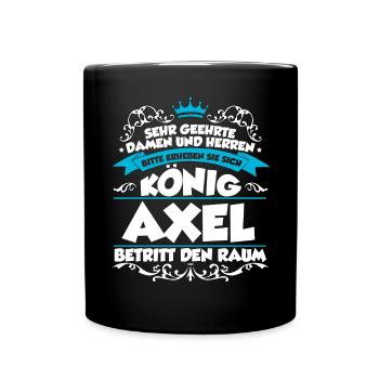 Axel Name Design - Tasse einfarbig - Schwarz - Vorne