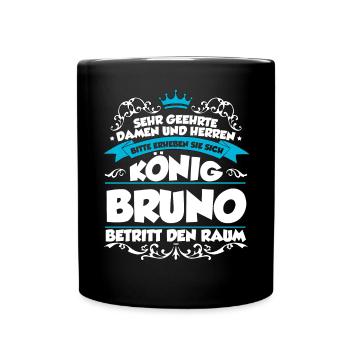 Bruno Name Design - Tasse einfarbig - Schwarz - Vorne