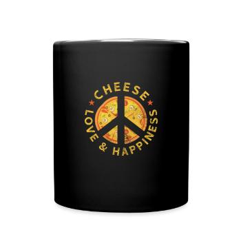 Käse - Tasse einfarbig - Schwarz - Vorne