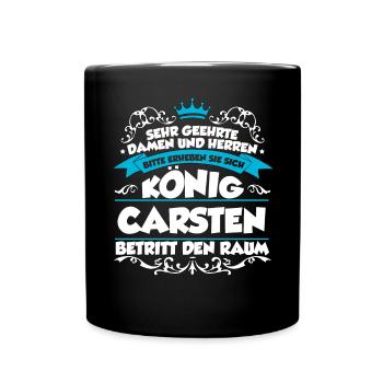 Carsten Name Design - Tasse einfarbig - Schwarz - Vorne