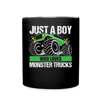 Action Monster Truck Passion cadeau - Mug uni - noir - Devant